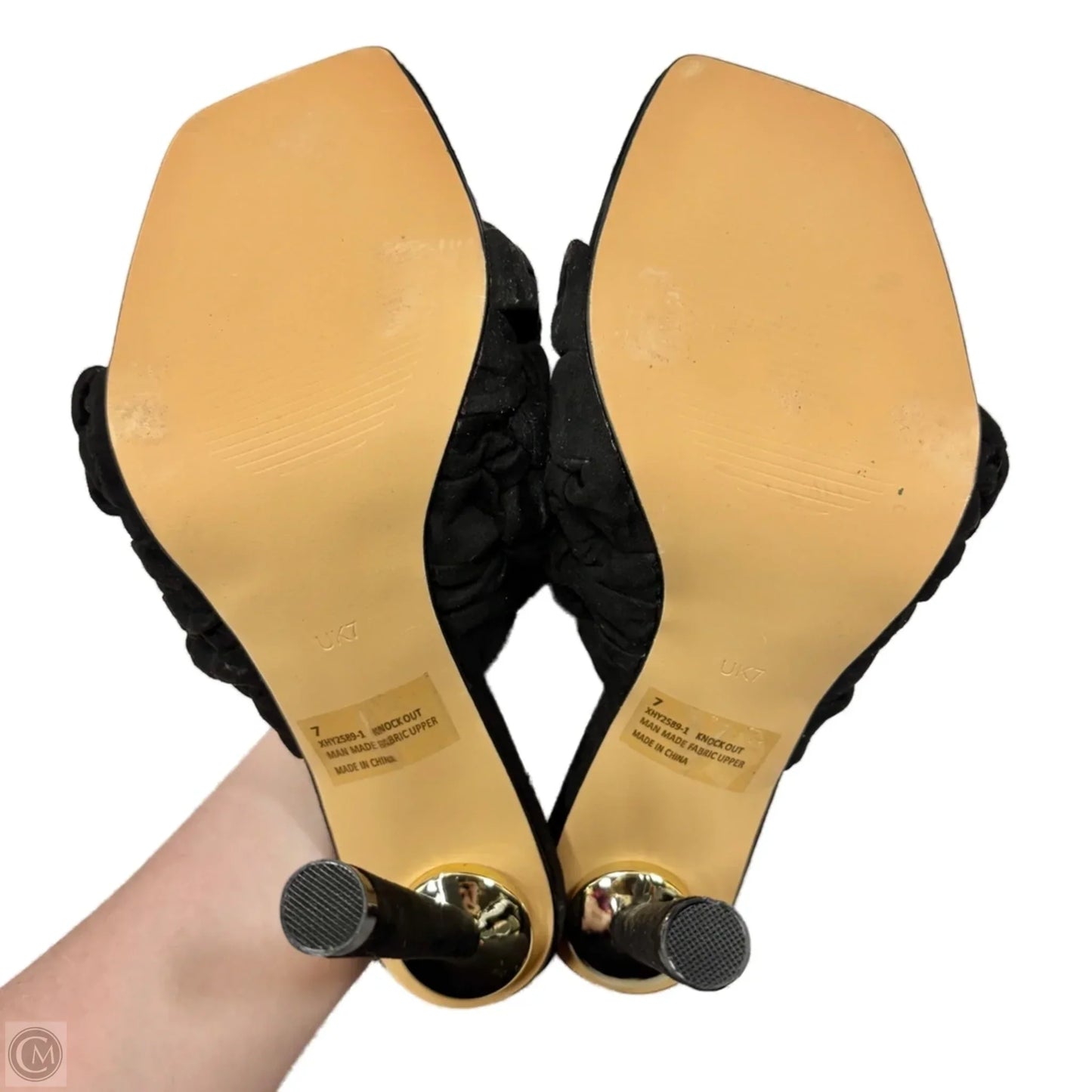 Sandals Heels Stiletto By Ego In Black, Size: 9