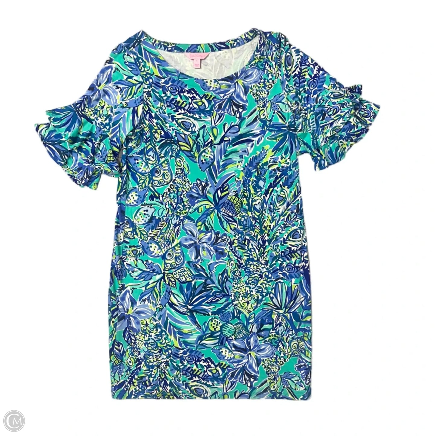 Dress Designer By Lilly Pulitzer In Blue & Green, Size: S