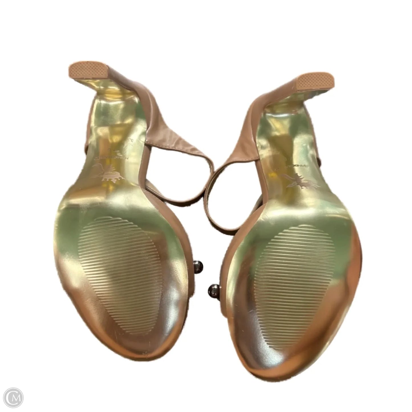 Sandals Heels Stiletto By Krown Kouture In Tan, Size: 7.5