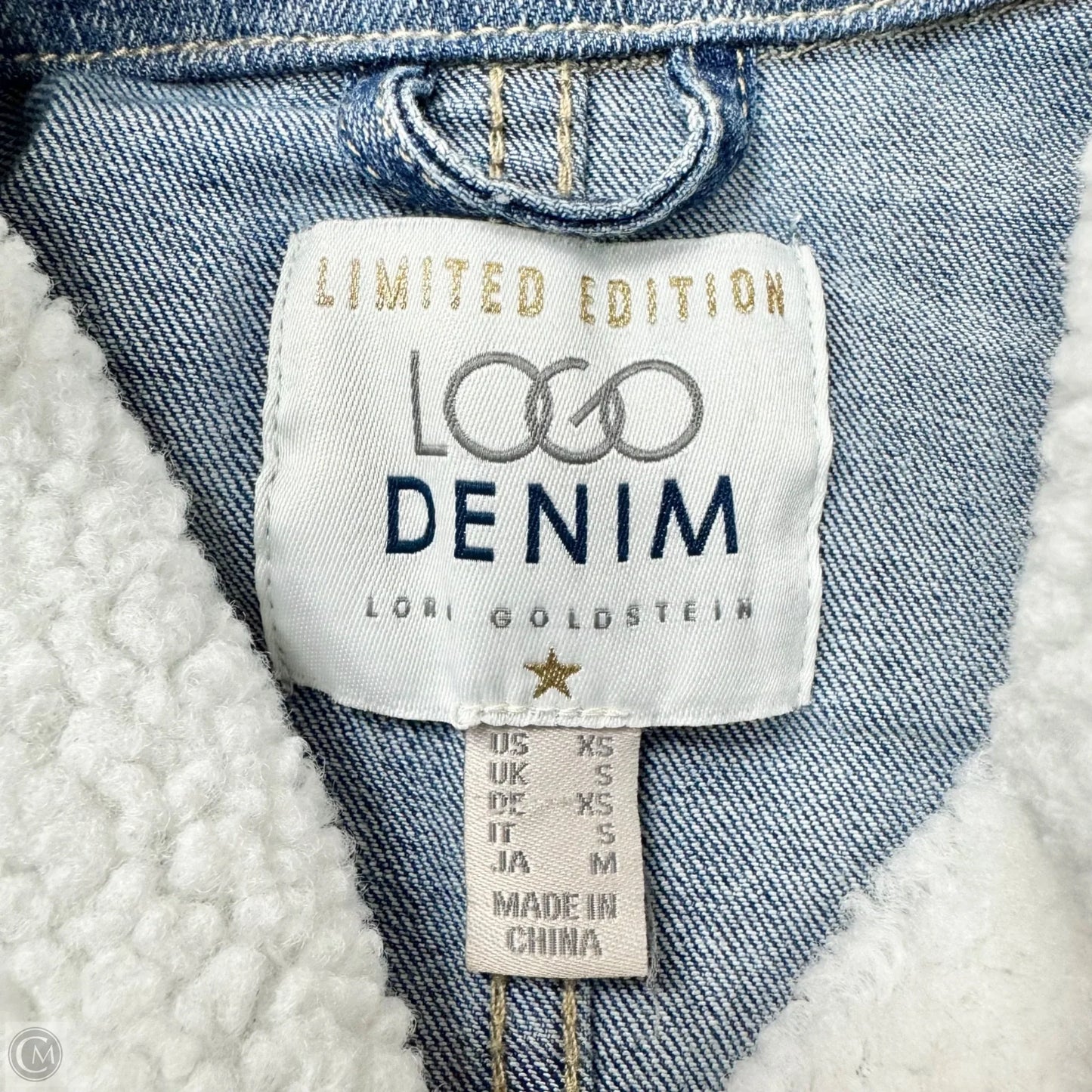 Jacket Denim By Logo In Blue Denim, Size: Xs