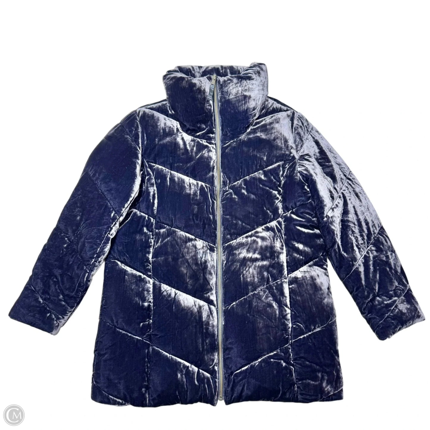 Coat Puffer & Quilted By Talbots In Navy, Size: S