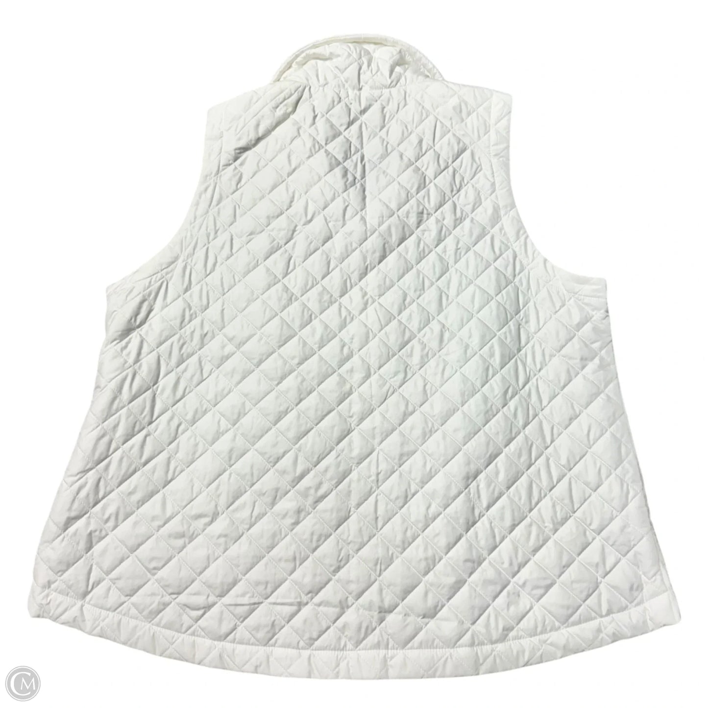 Vest Puffer & Quilted By Talbots In White, Size: 2x