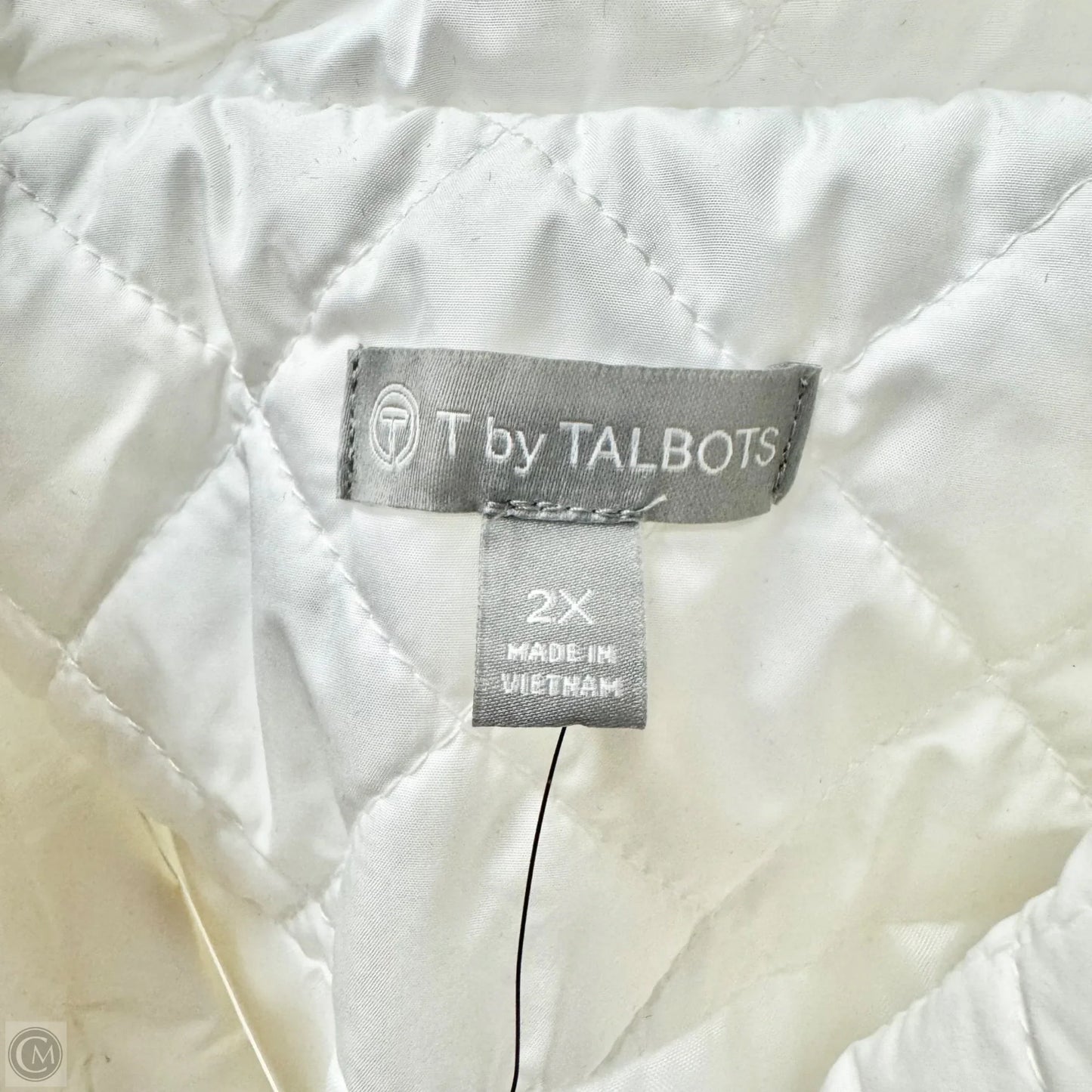 Vest Puffer & Quilted By Talbots In White, Size: 2x