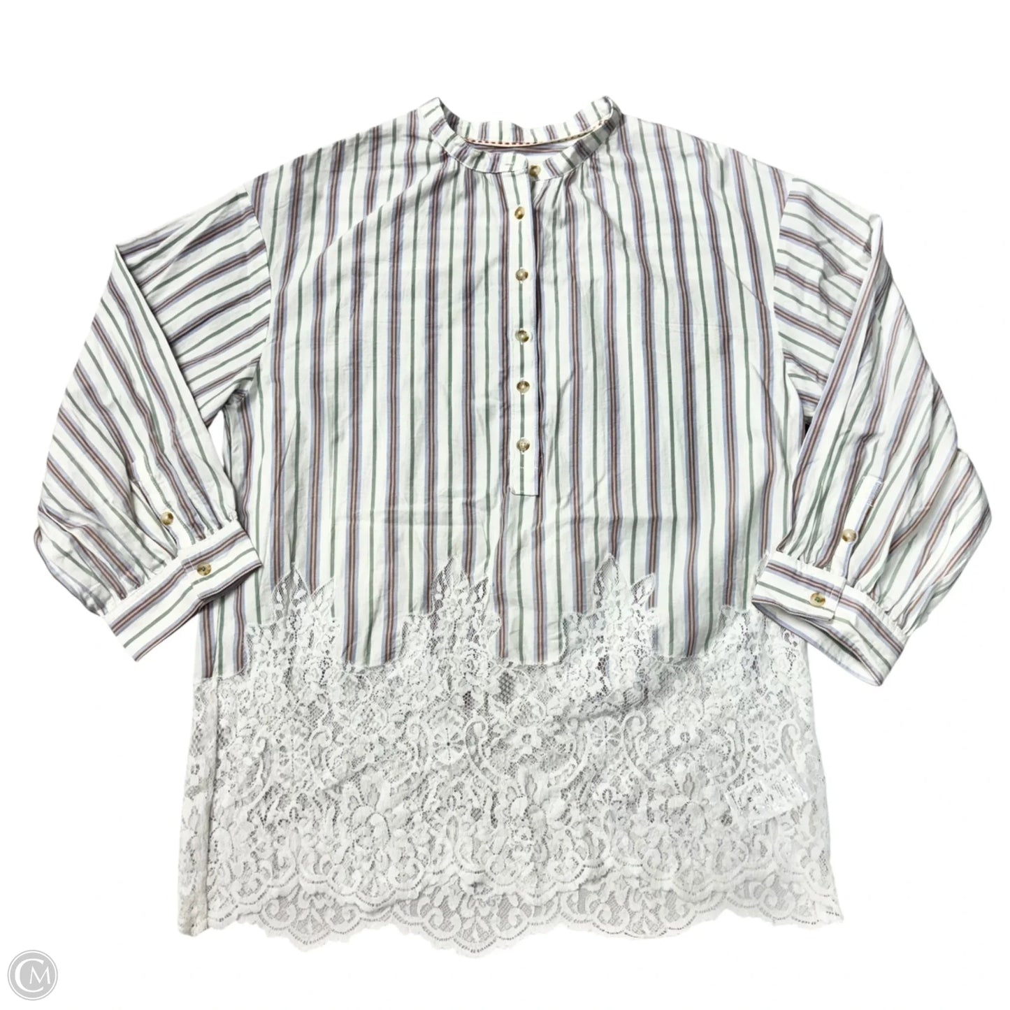 Top Long Sleeve By Pilcro In Striped Pattern, Size: S