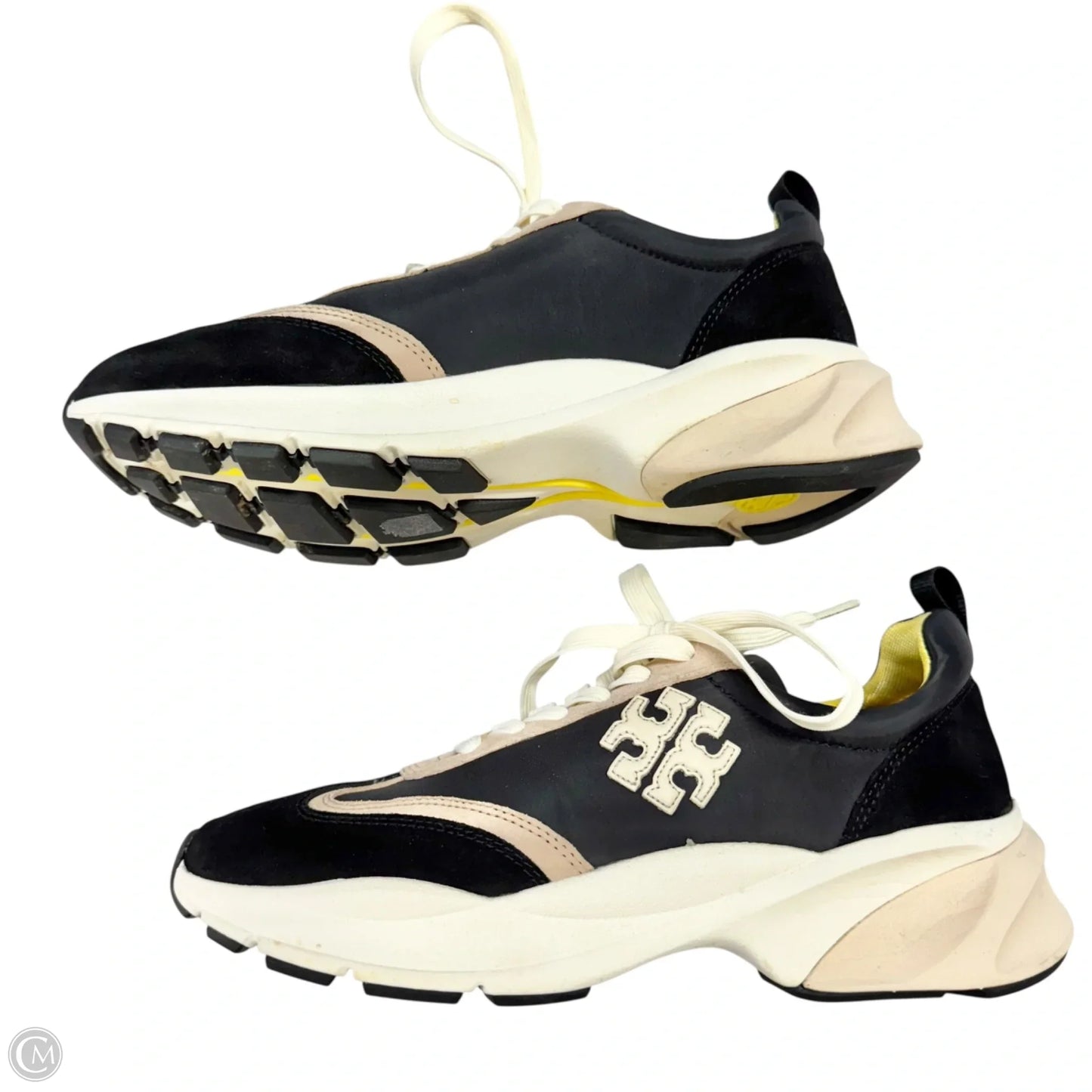 Shoes Designer By Tory Burch In Black & Tan, Size: 10