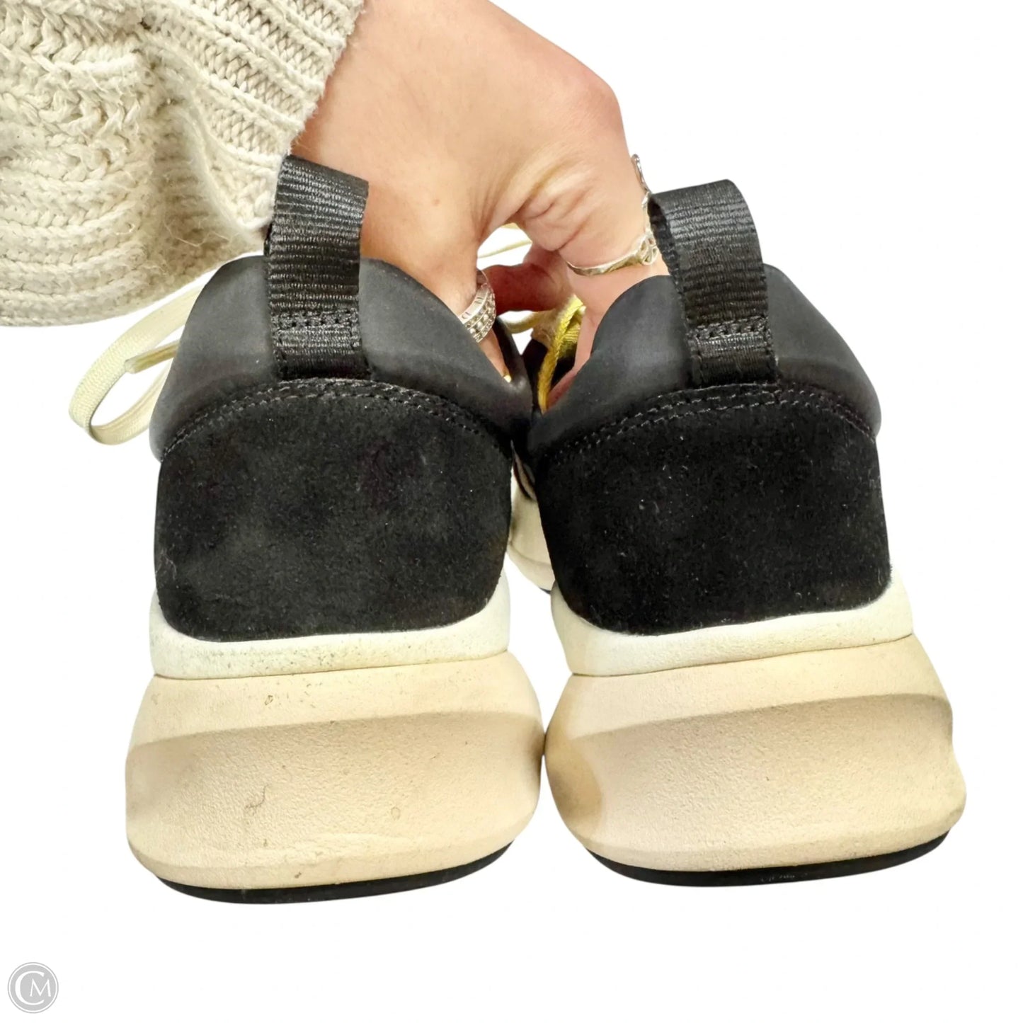 Shoes Designer By Tory Burch In Black & Tan, Size: 10