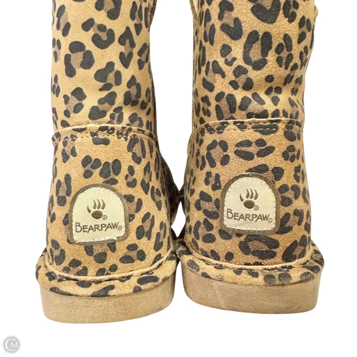Boots Ankle Flats By Bearpaw In Leopard Print, Size: 10