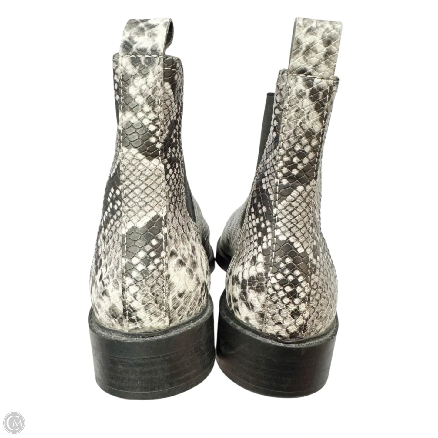 Boots Ankle Flats By Treasure And Bond In Snakeskin Print, Size: 8