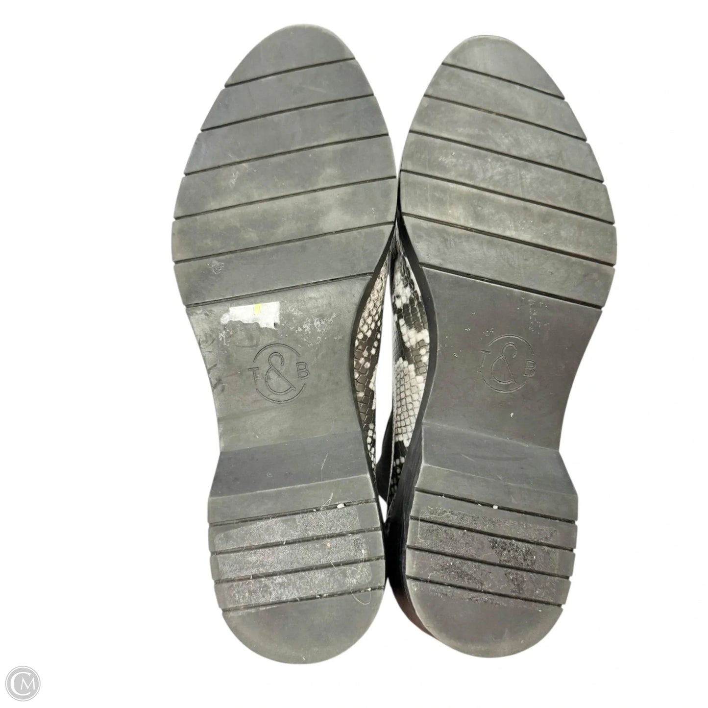 Boots Ankle Flats By Treasure And Bond In Snakeskin Print, Size: 8