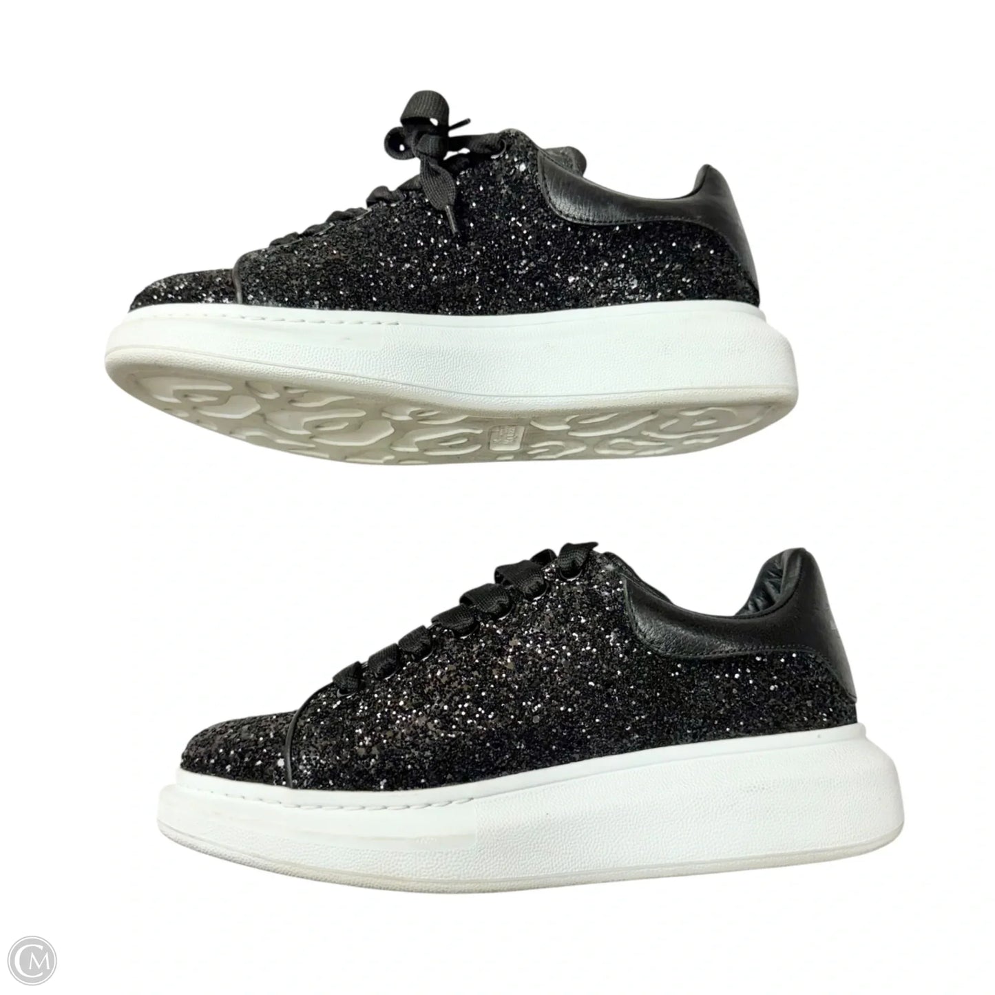 Shoes Luxury Designer By Alexander Mcqueen In Black & White, Size: 9.5