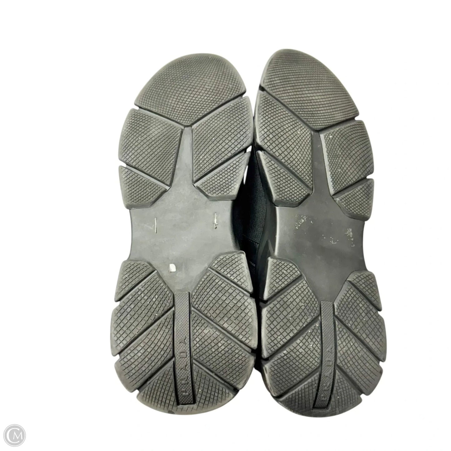 Shoes Luxury Designer By Prada In Black & White, Size: 9