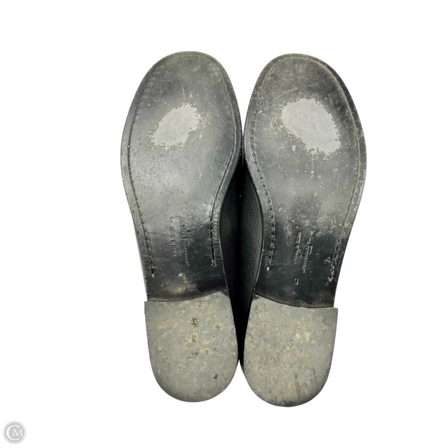 Shoes Luxury Designer By Ferragamo In Black, Size: 9