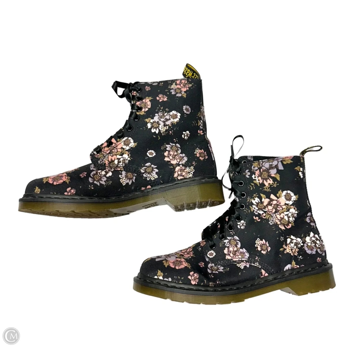Boots Ankle Flats By Dr Martens In Floral Print, Size: 10