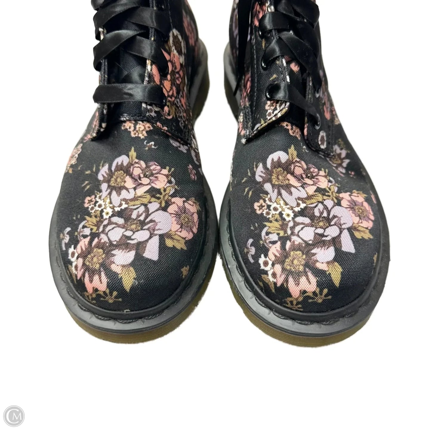 Boots Ankle Flats By Dr Martens In Floral Print, Size: 10