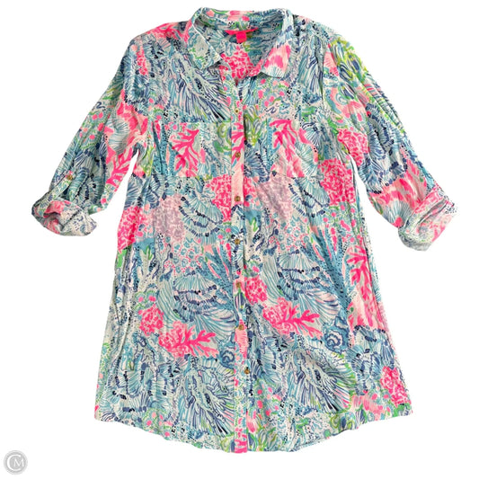 Dress Designer By Lilly Pulitzer In Blue & Pink, Size: M