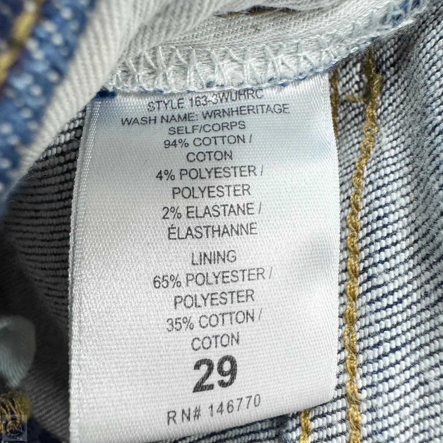 Jeans Straight By Re/Done In Blue Denim, Size: 8