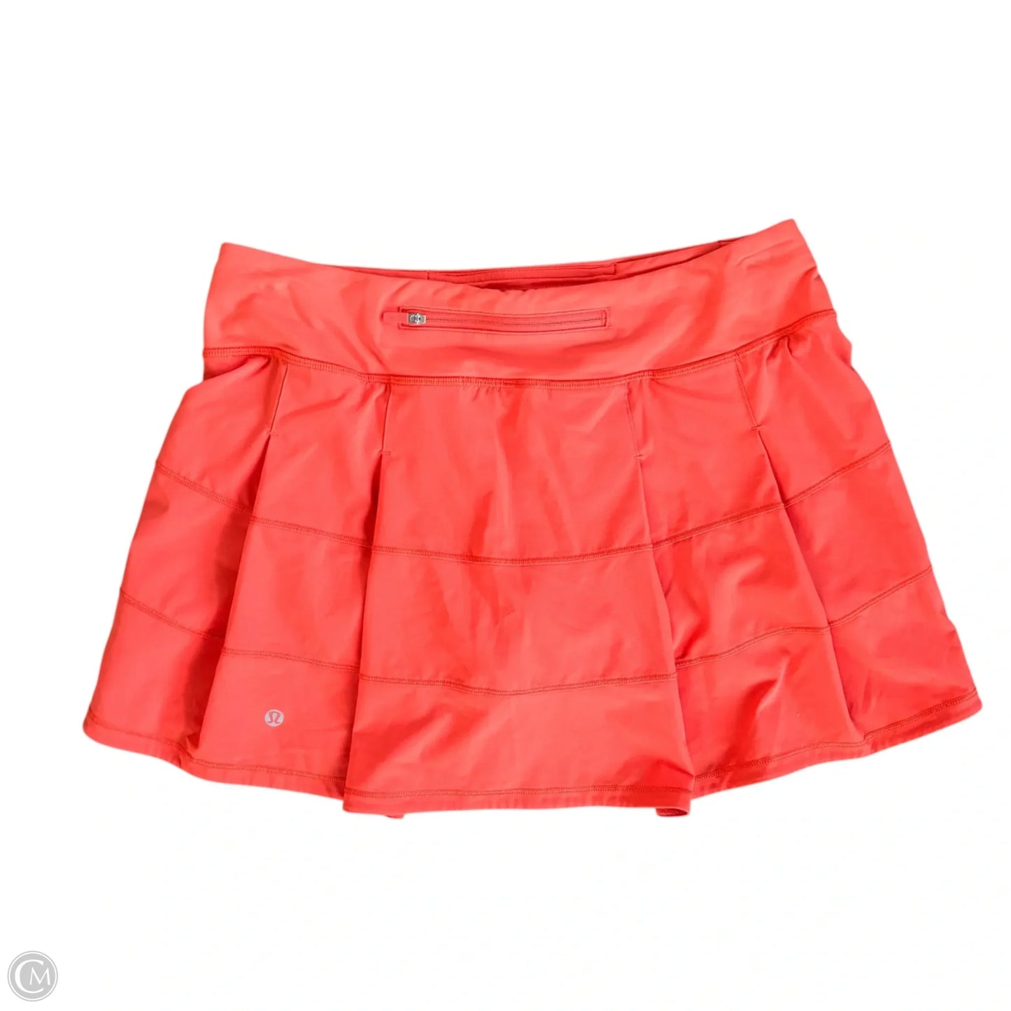 Athletic Skort By Lululemon In Orange, Size: M