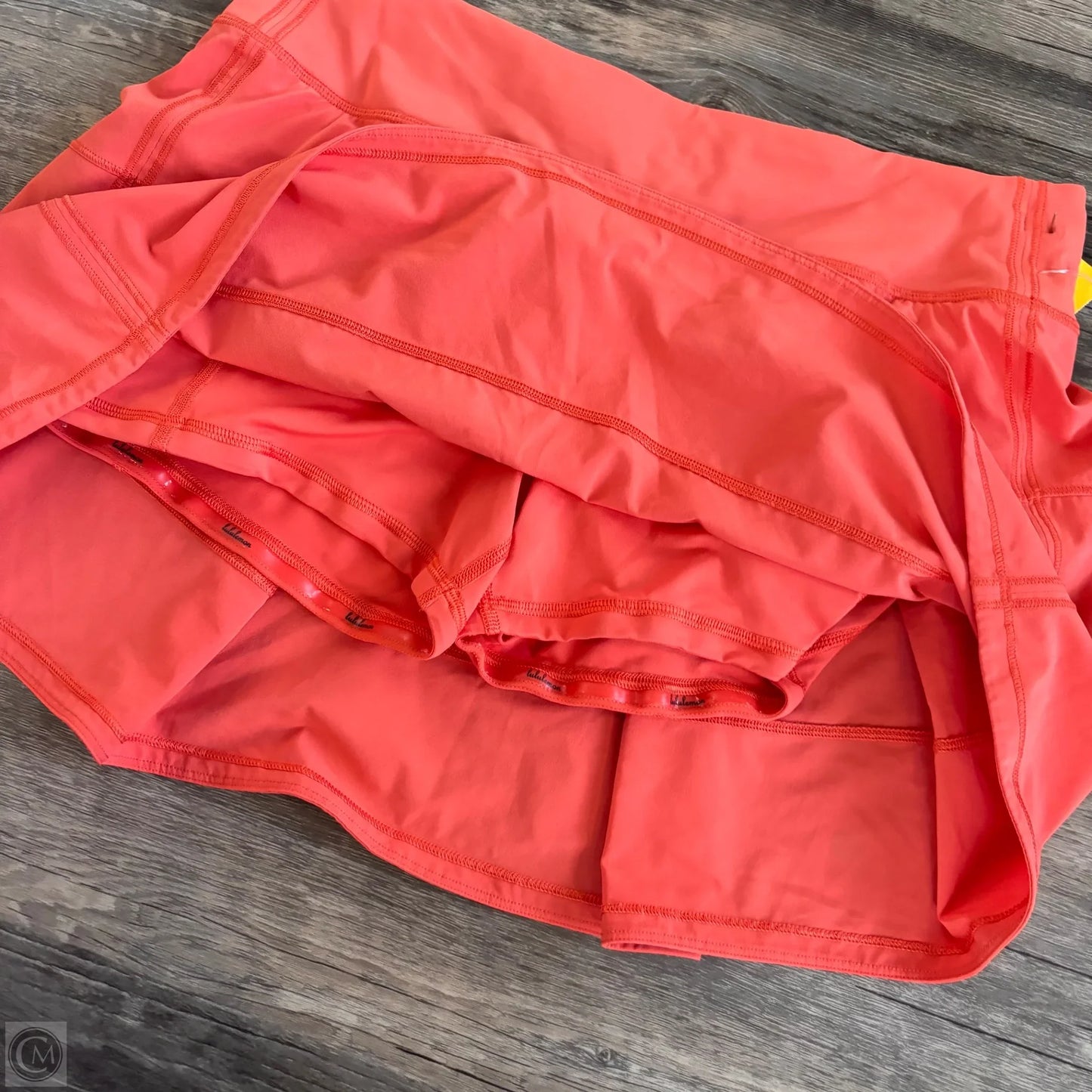 Athletic Skort By Lululemon In Orange, Size: M