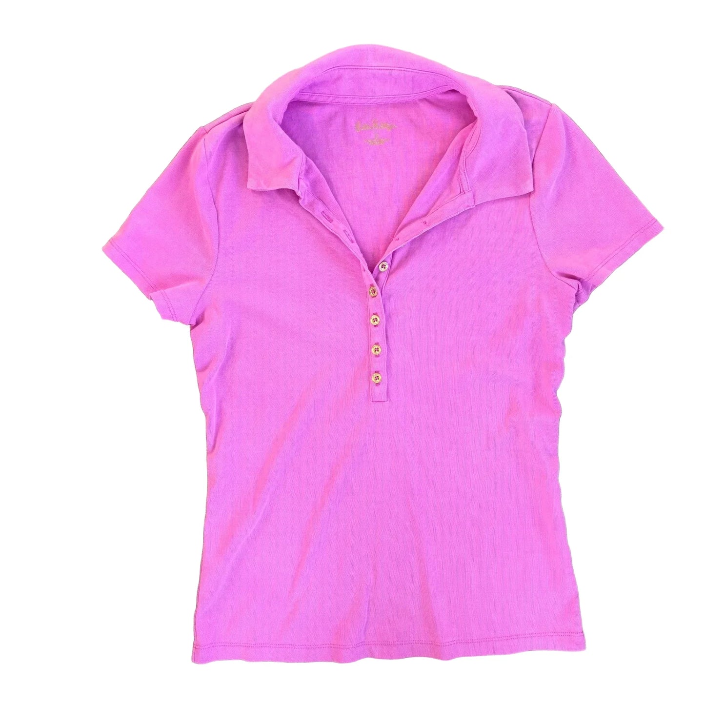 Top Short Sleeve Designer By Lilly Pulitzer In Purple, Size: S