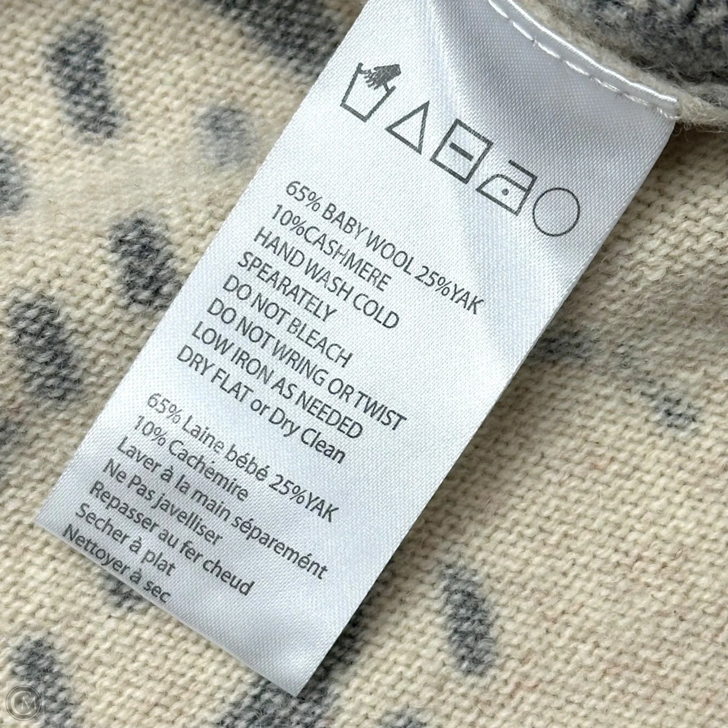 Sweater Cashmere By Anthropologie In Black & Tan, Size: S