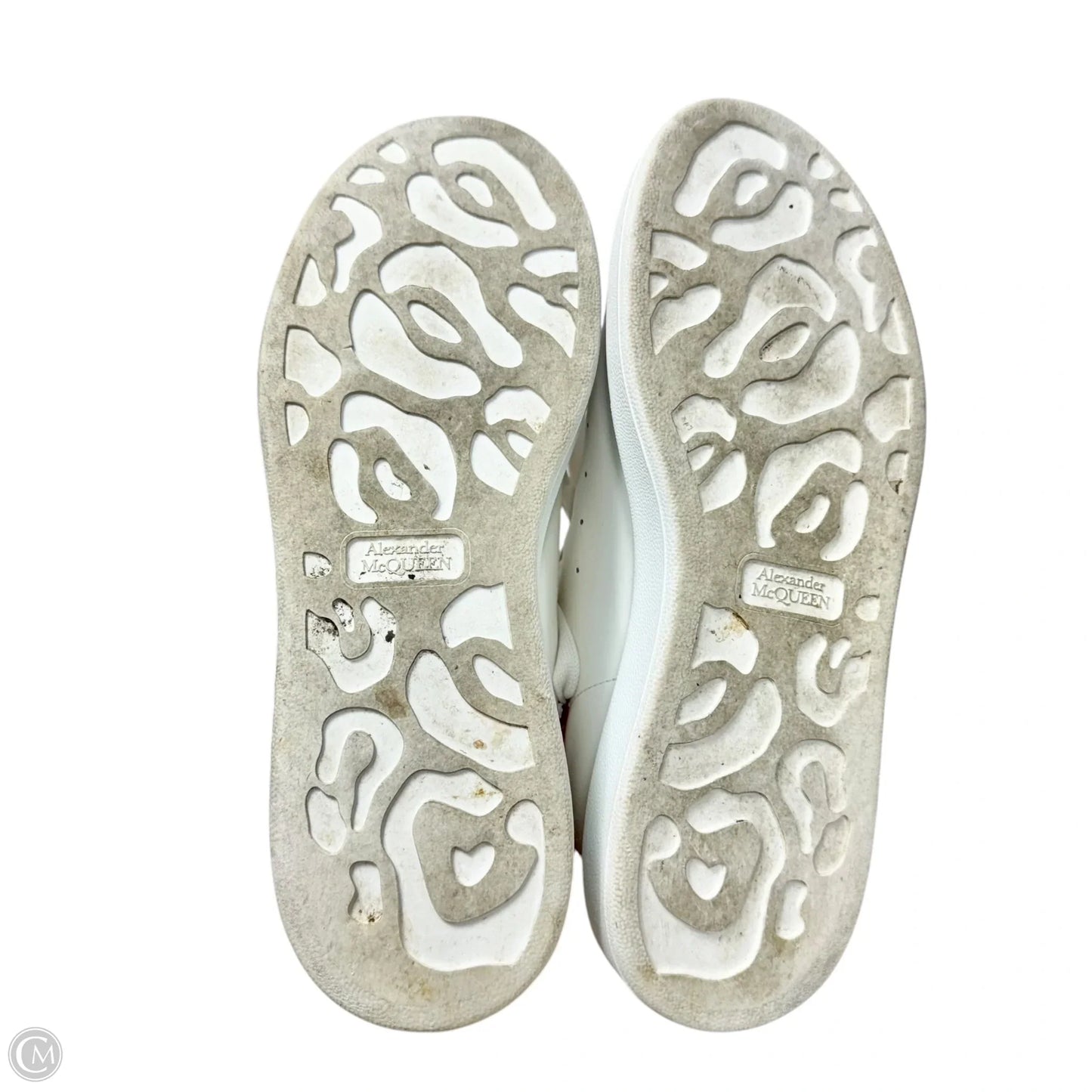 Shoes Luxury Designer By Alexander Mcqueen In Red & White, Size: 9.5