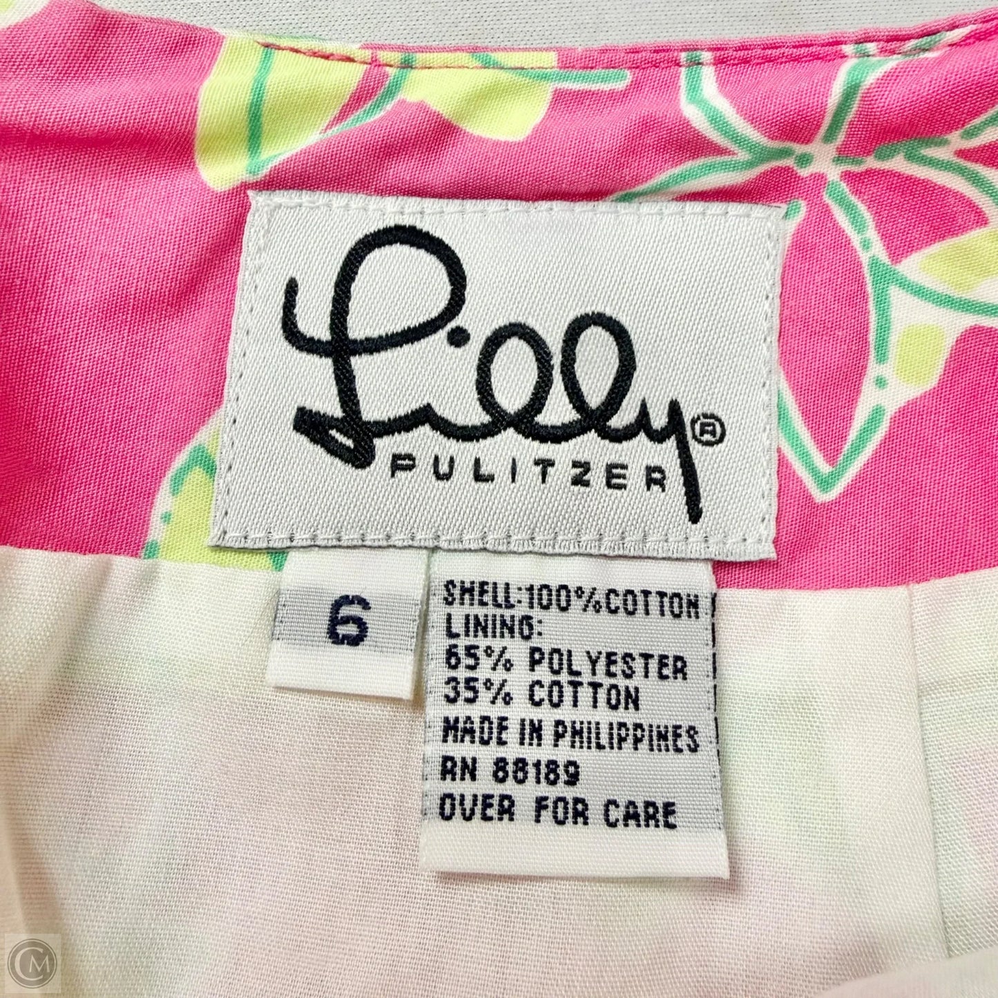 Skirt Designer By Lilly Pulitzer In Green & Pink, Size: 6