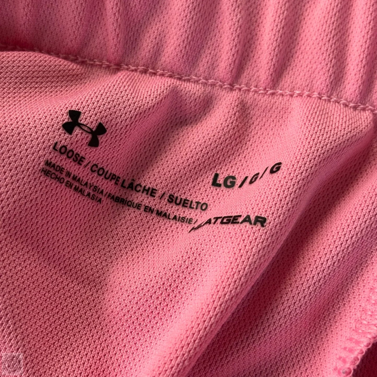 Athletic Shorts By Under Armour In Orange & Pink, Size: L