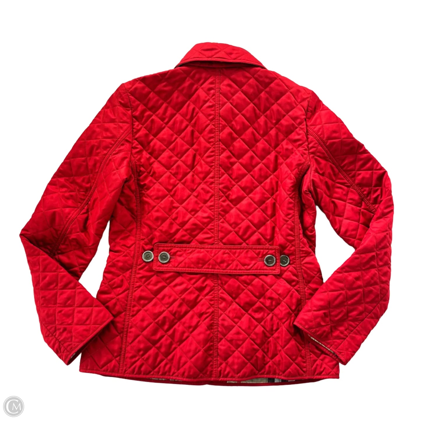 Jacket Luxury Designer By Burberry In Red, Size: S