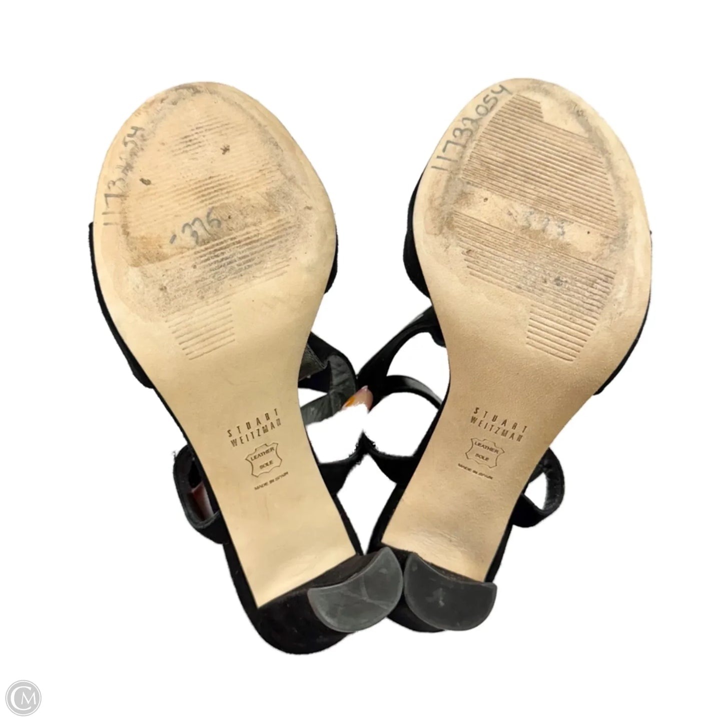Sandals Designer By Stuart Weitzman In Black, Size: 9