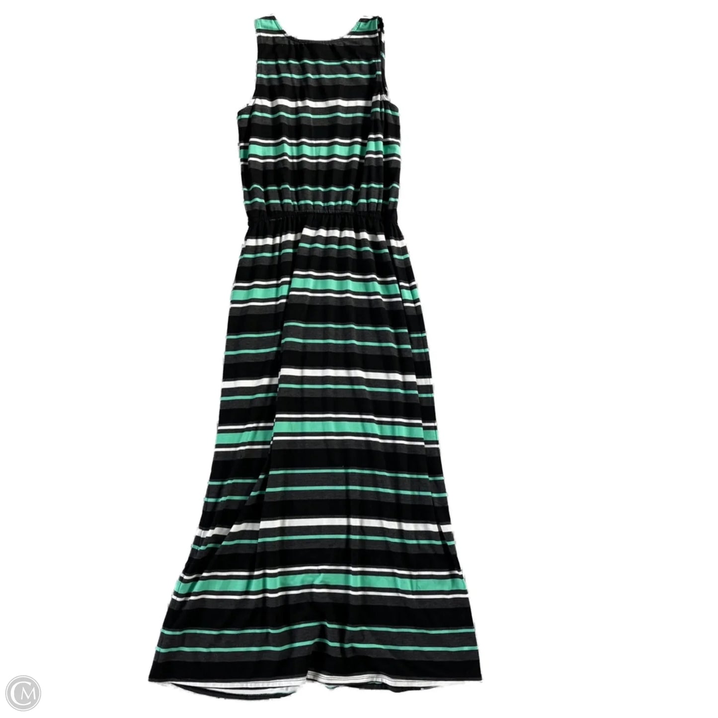 Dress Casual Maxi By Merona In Black & Green, Size: M