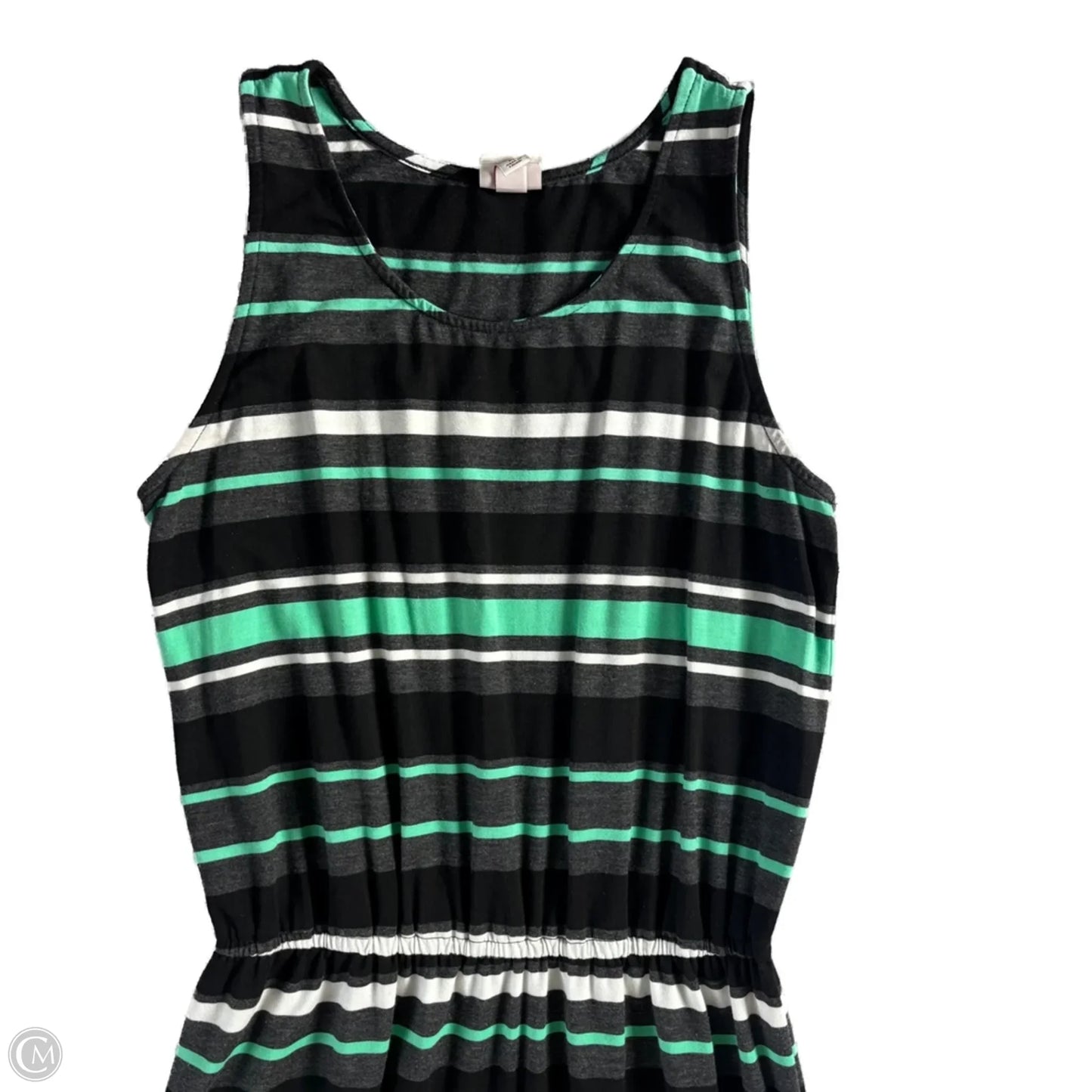 Dress Casual Maxi By Merona In Black & Green, Size: M