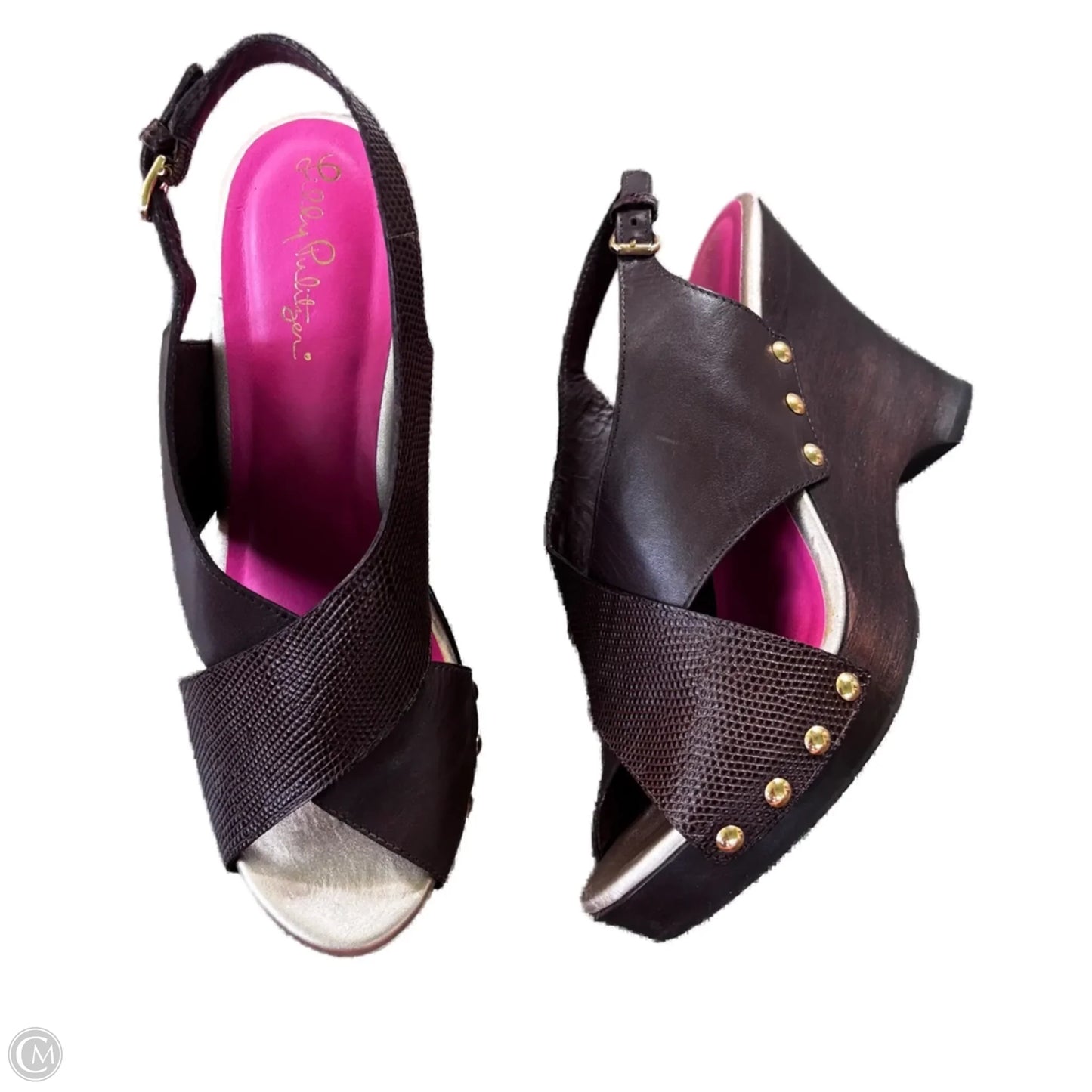 Sandals Designer By Lilly Pulitzer In Brown, Size: 10