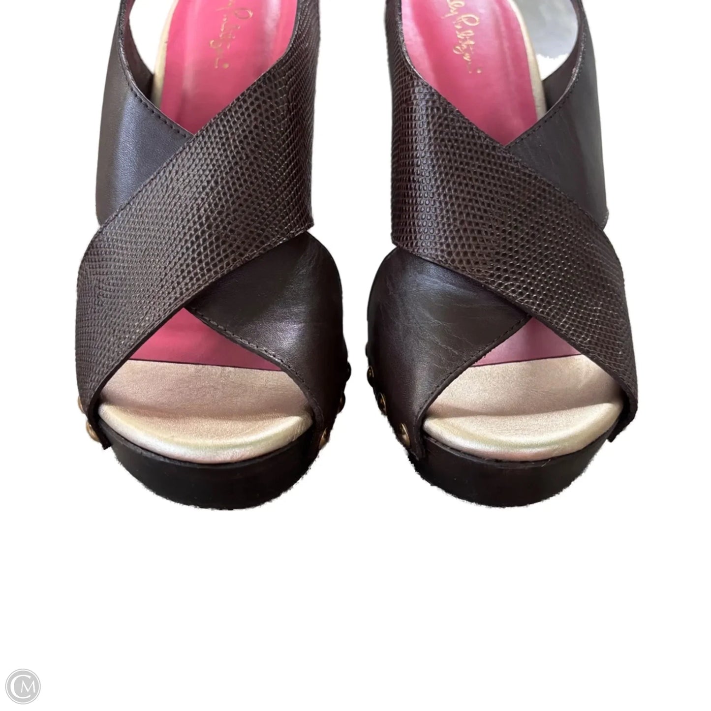 Sandals Designer By Lilly Pulitzer In Brown, Size: 10
