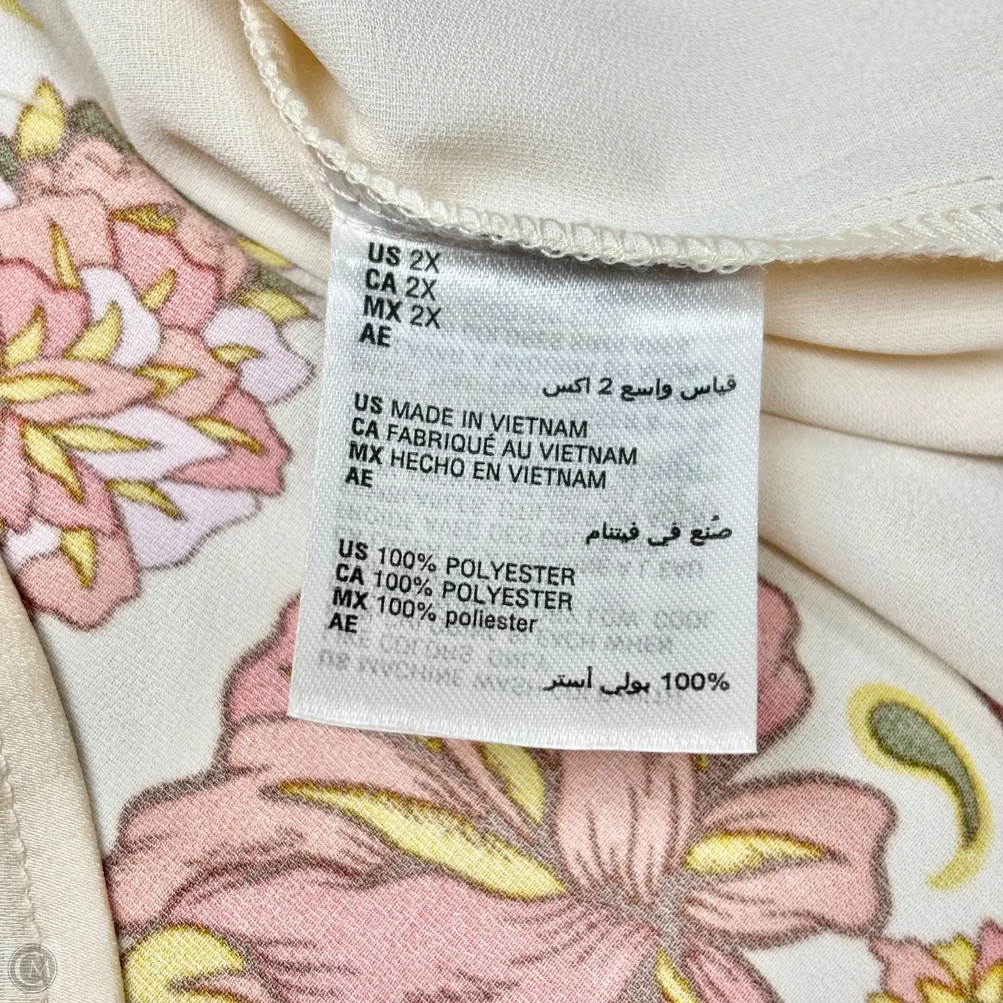 Pants Set 2pc By Jm Collections In Cream & Orange, Size: 2x