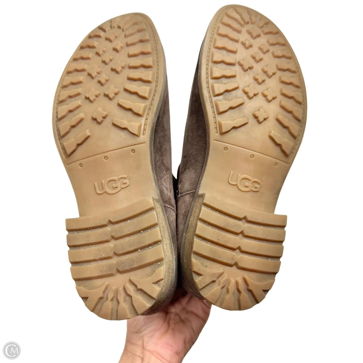 Boots Designer By Ugg In Brown, Size: 12