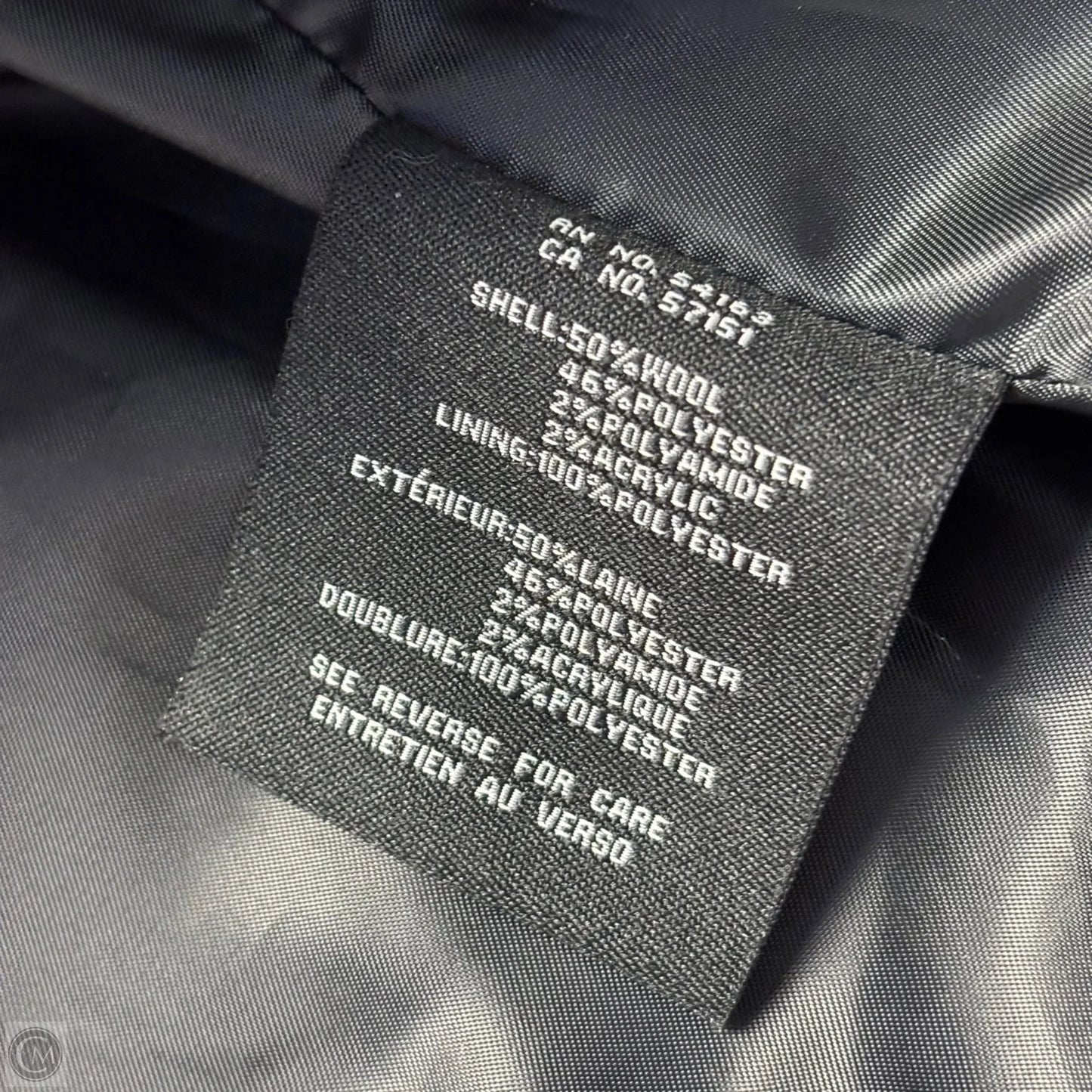 Coat Wool By Cole-haan In Grey, Size: Xs