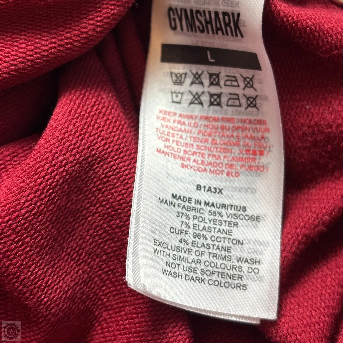 Athletic Sweatshirt Collar By Gym Shark In Red, Size: L