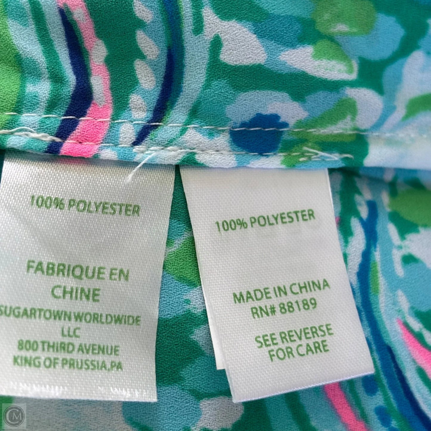 Blouse Designer By Lilly Pulitzer In Blue & Green, Size: S