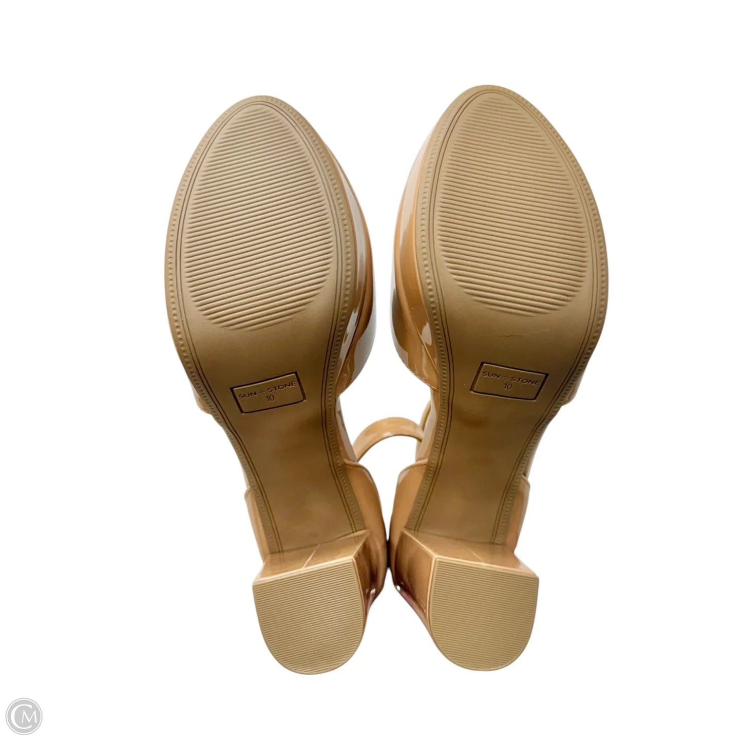 Shoes Heels Platform By Sun + Stone In Tan, Size: 10