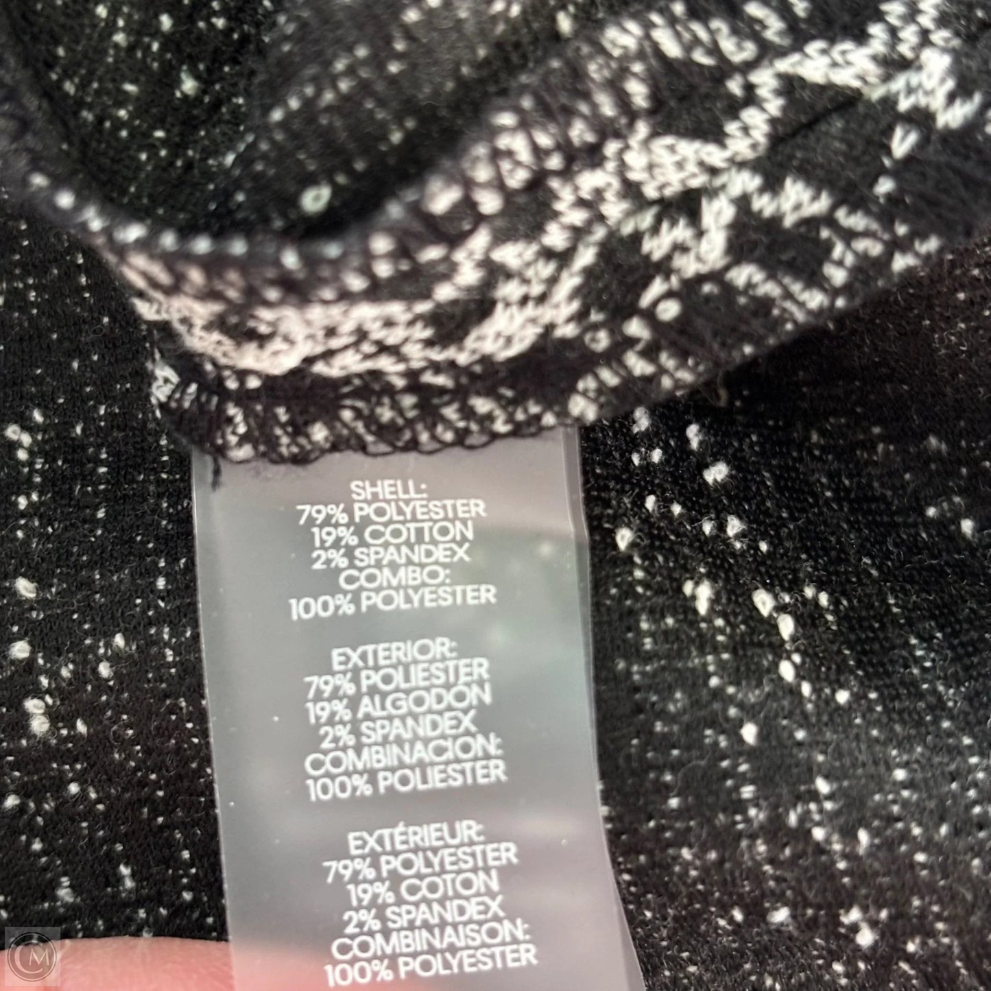 Dress Designer By Karl Lagerfeld In Black & White, Size: L