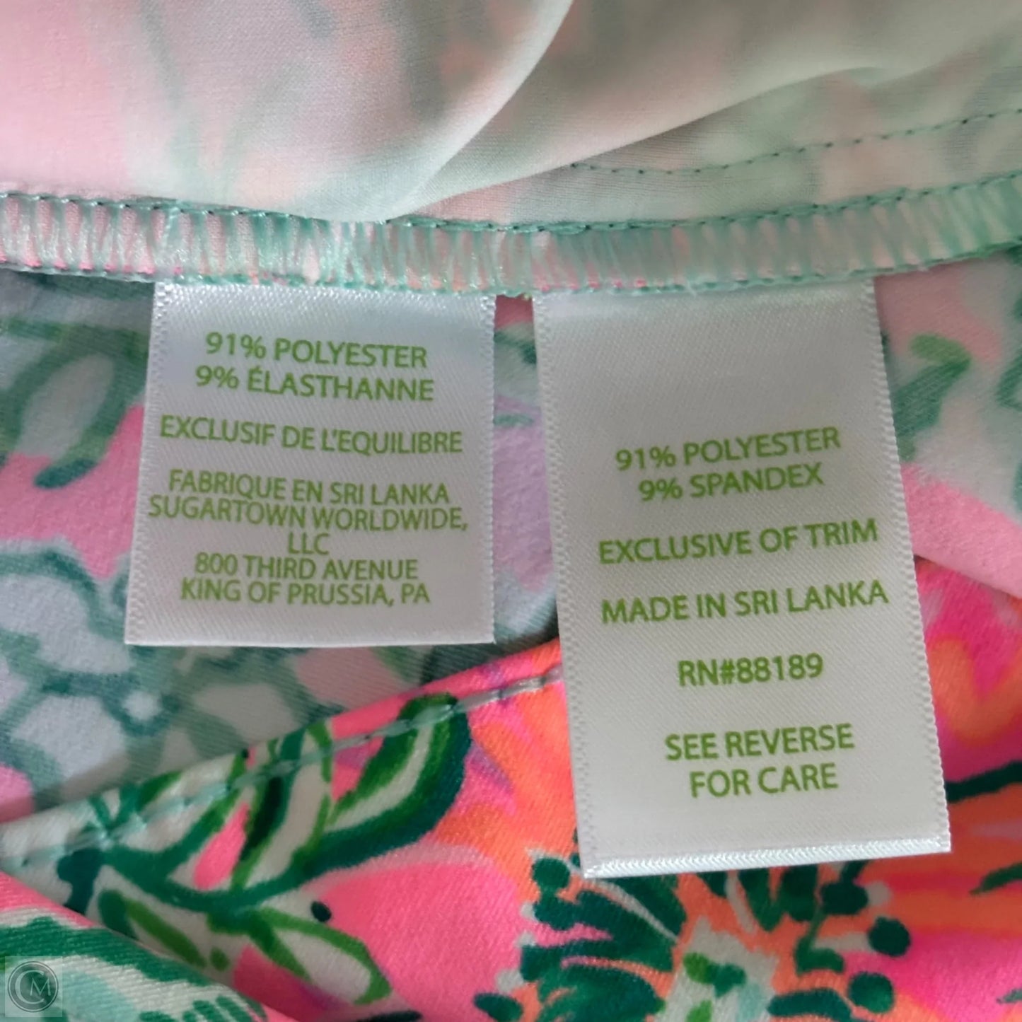 Pants Designer By Lilly Pulitzer In Green & Pink, Size: S