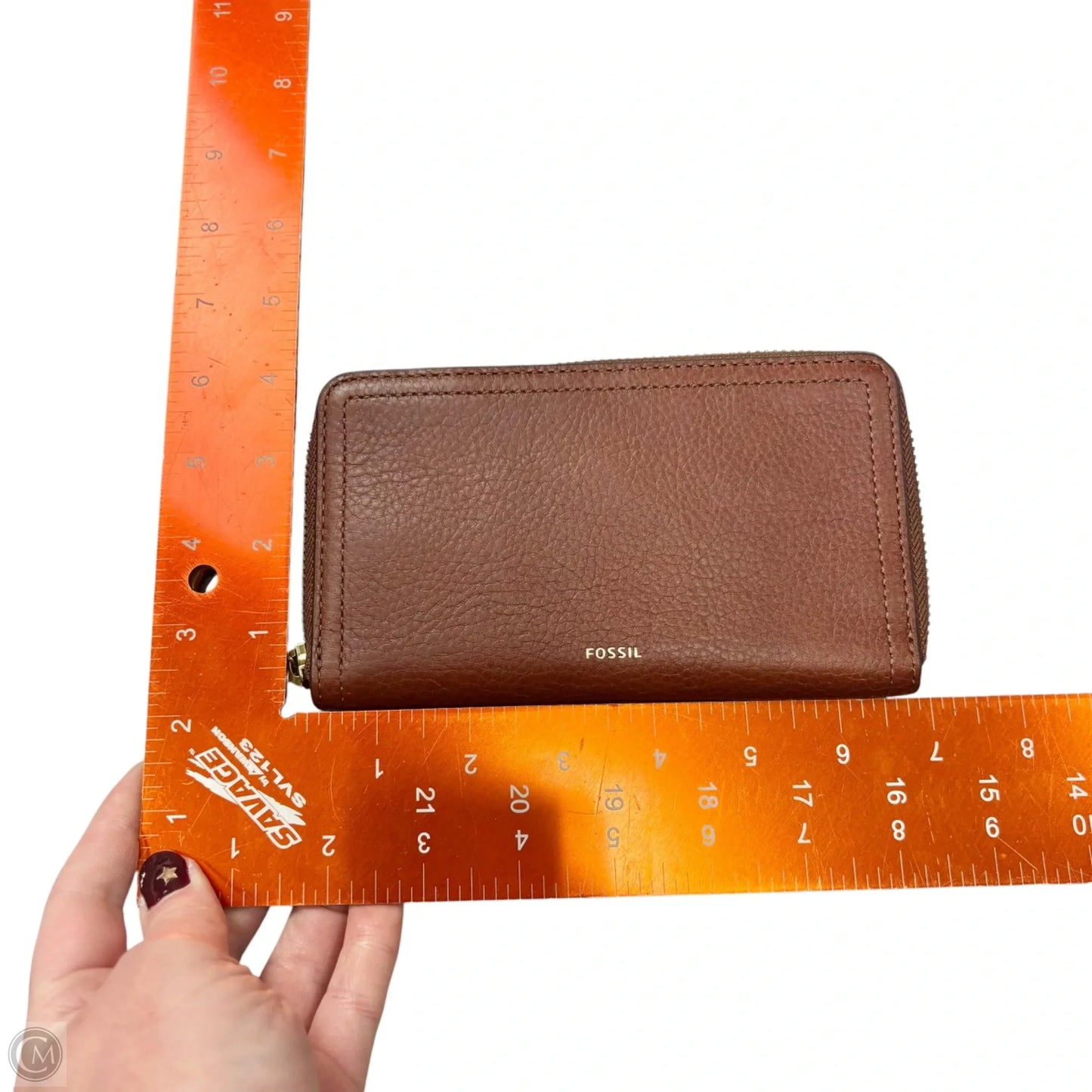 Wallet Leather By Fossil, Size: Medium