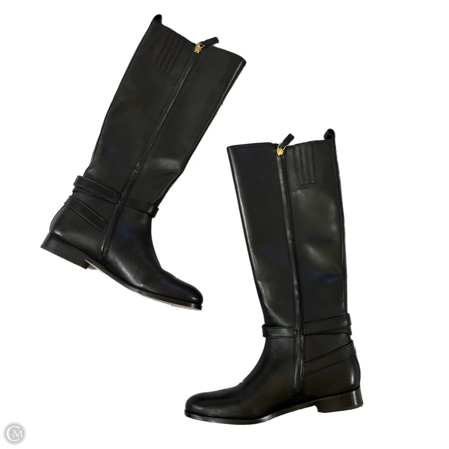 Boots Knee Flats By Lauren By Ralph Lauren In Black, Size: 9