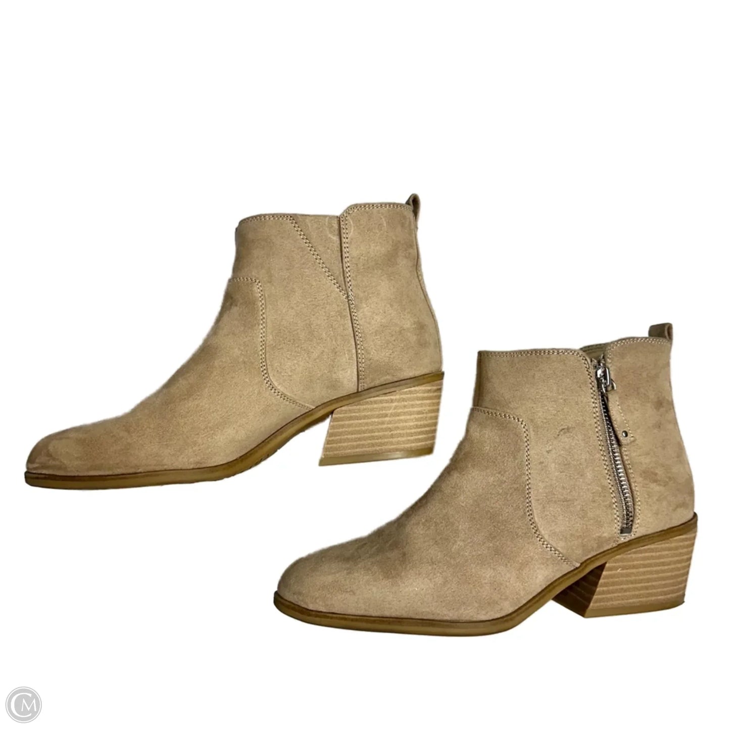 Boots Ankle Heels By Dr Scholls In Tan, Size: 9