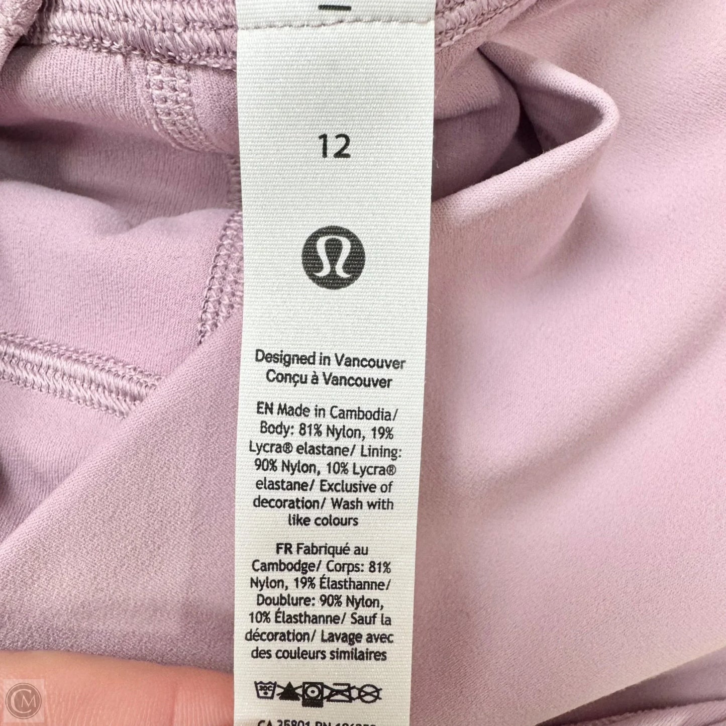 Athletic Leggings By Lululemon In Purple, Size: 12