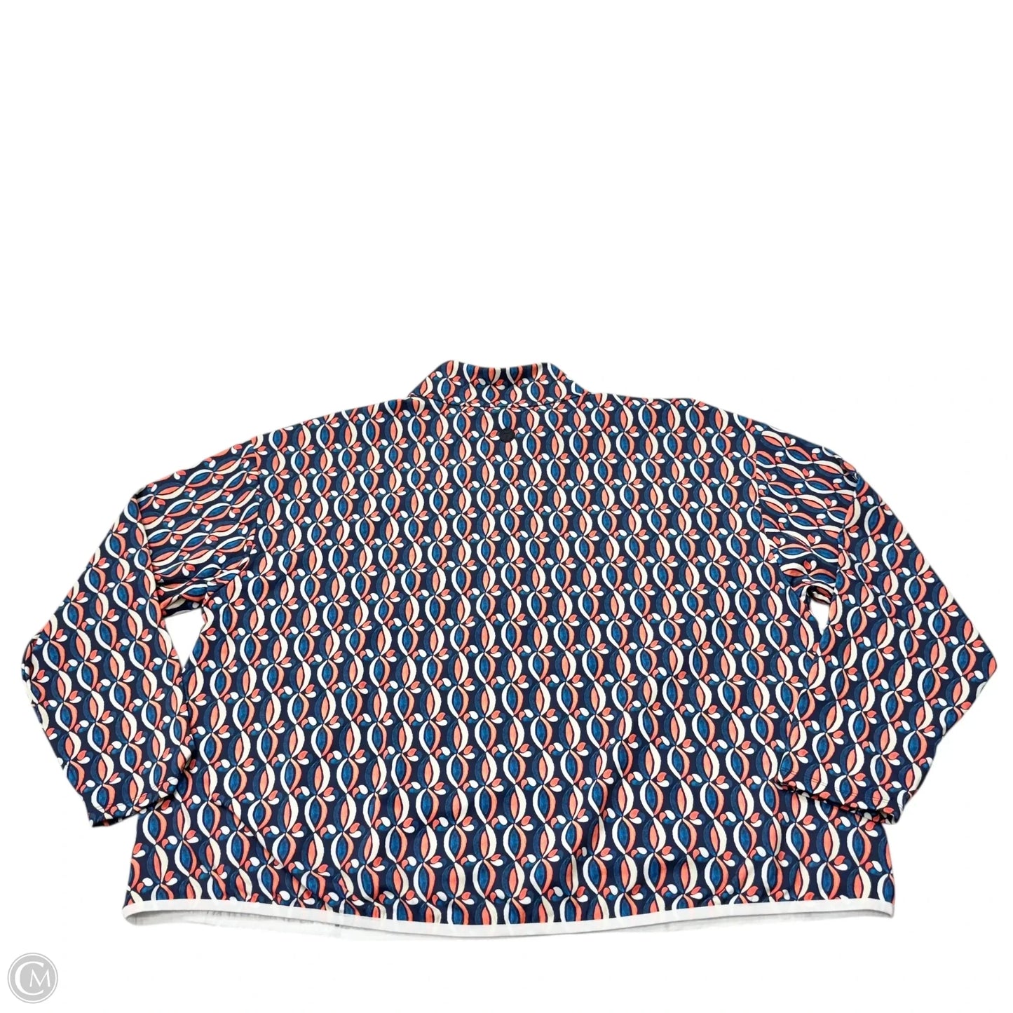 Athletic Jacket By Talbots In Blue & Orange, Size: 3x