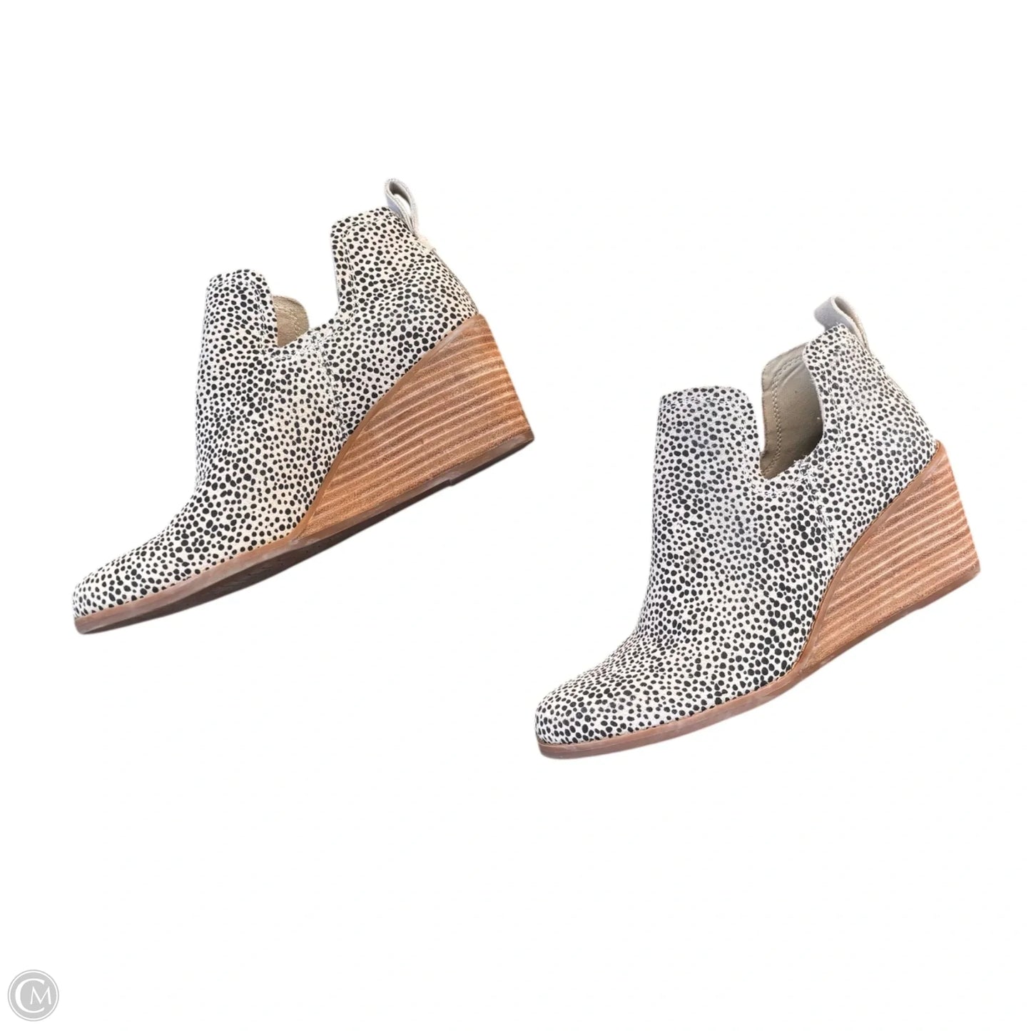 Boots Ankle Heels By Toms In Black & White, Size: 8