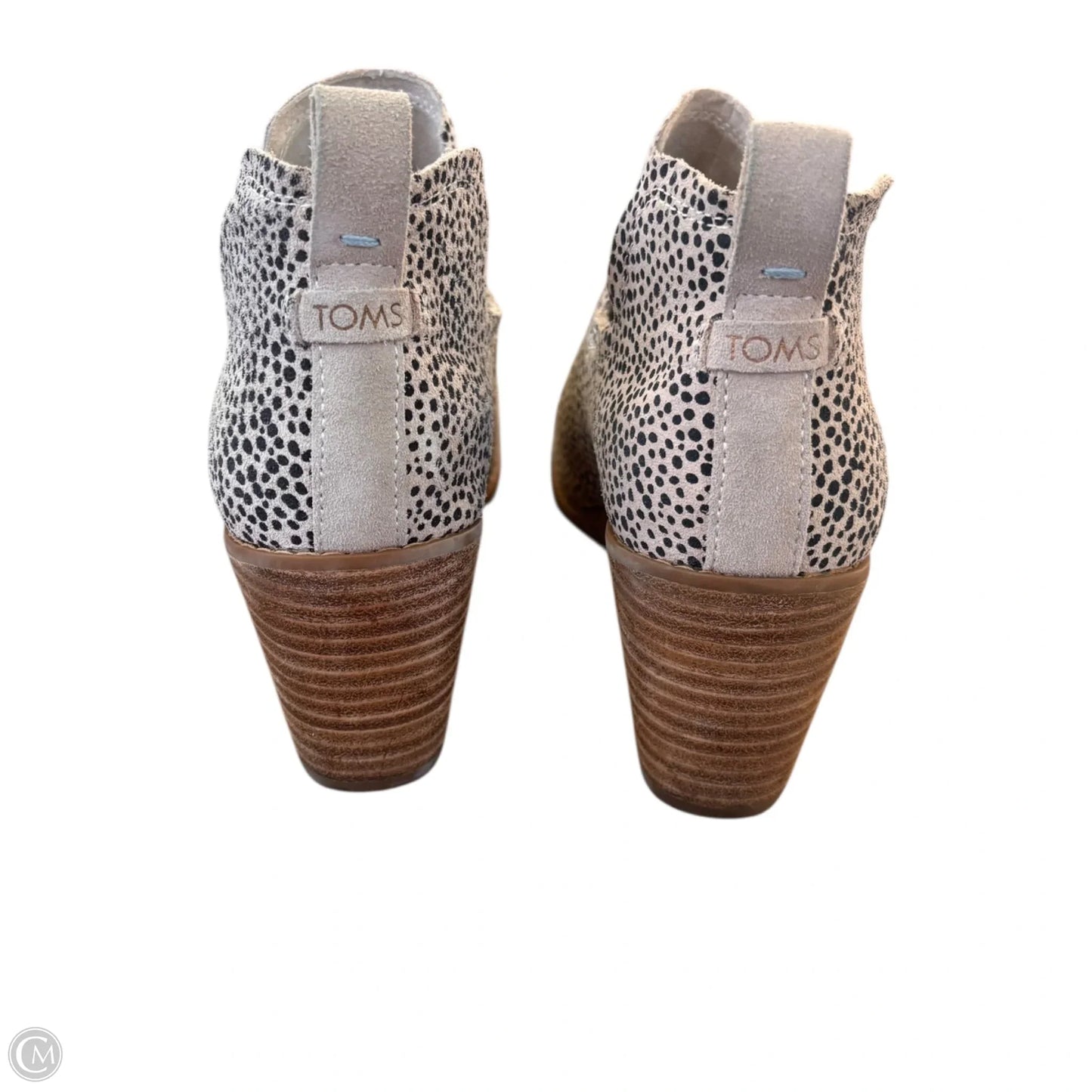 Boots Ankle Heels By Toms In Black & White, Size: 8