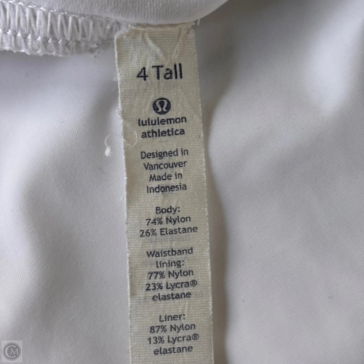 Athletic Skirt By Lululemon In White, Size: 4