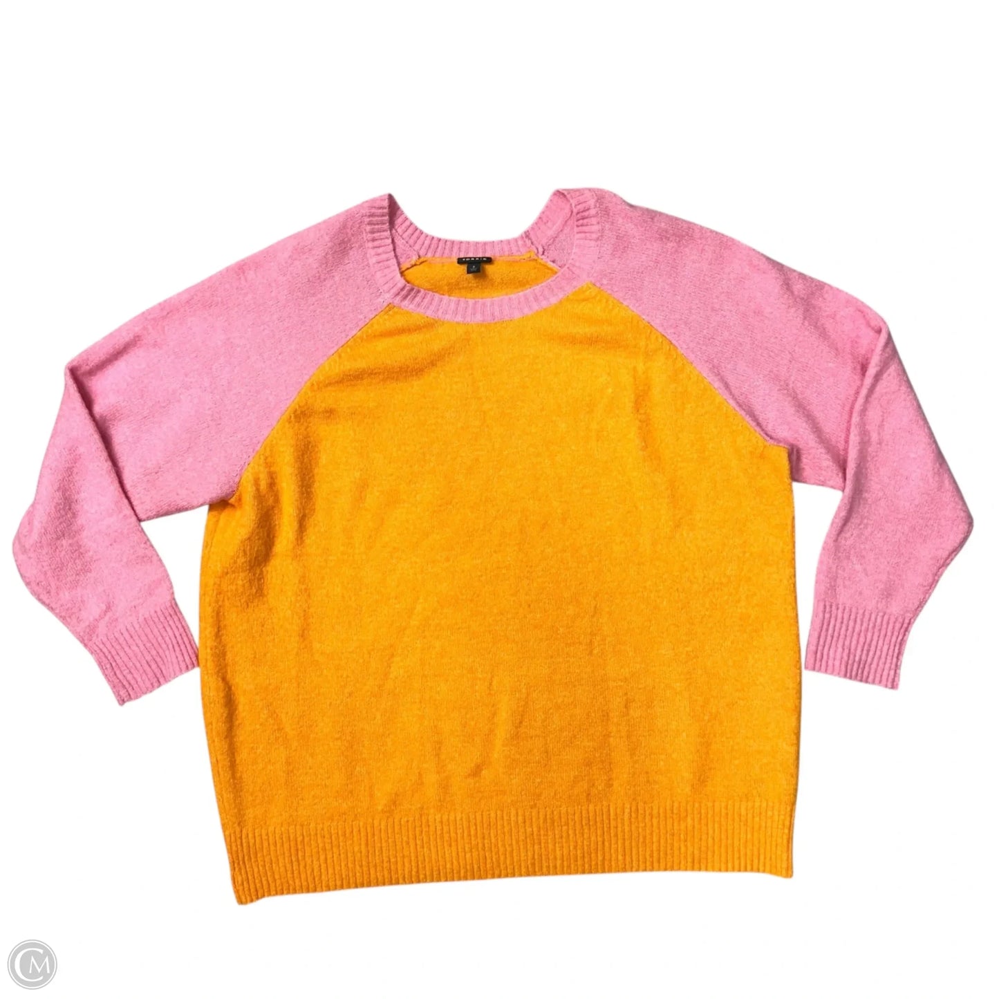 Sweater By Torrid In Orange & Pink, Size: 3x